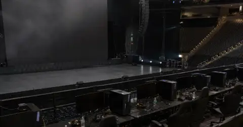 An empty esports stage reflects an organisation's uncertain future.
