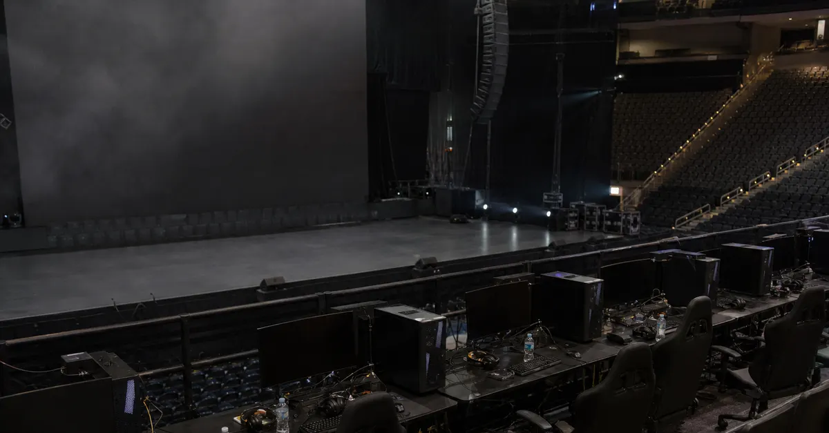 An empty esports stage reflects an organisation's uncertain future.