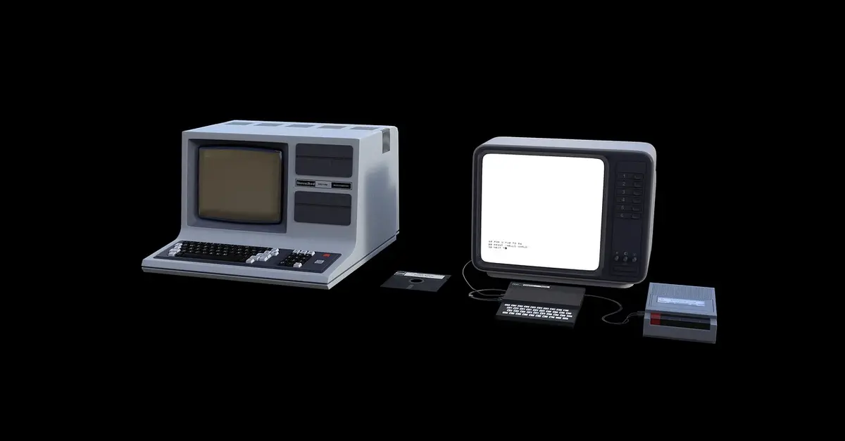 old, computer, 8bit
